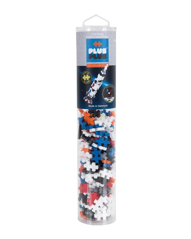 Plus Plus - Rocket 240  Pieces, Glow in the Dark Tube