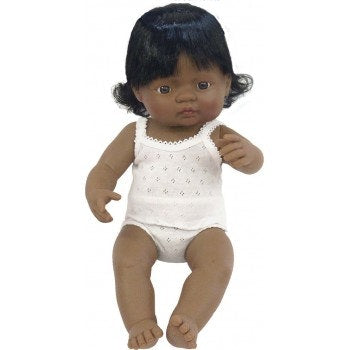 miniland-vinyl-doll-38cm-latin-american-girl-in-brown