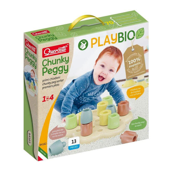 Quercetti - Chunky Peggy, 100 % bioplastic
