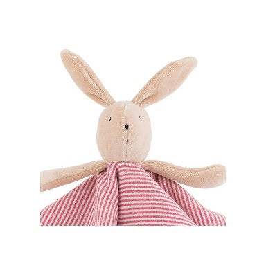 Beautiful velour comforter for any newborn baby. Square size with pacifier attachment. Gorgeous bunny ears and arms. Recommended age - Newborn +