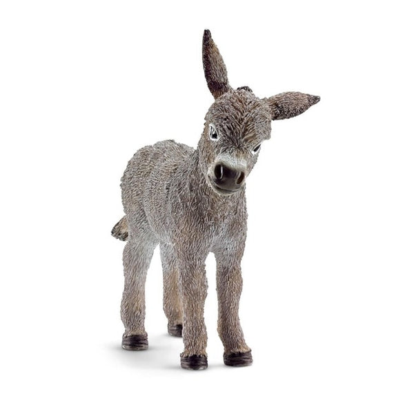 front view of the schleich donkey foal looking forward