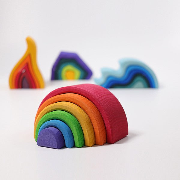 grimms small wooden rainbow in non toxic colour paints