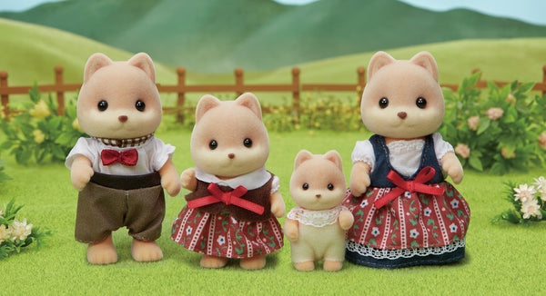 Sylvanian Family Caramel Dog Family