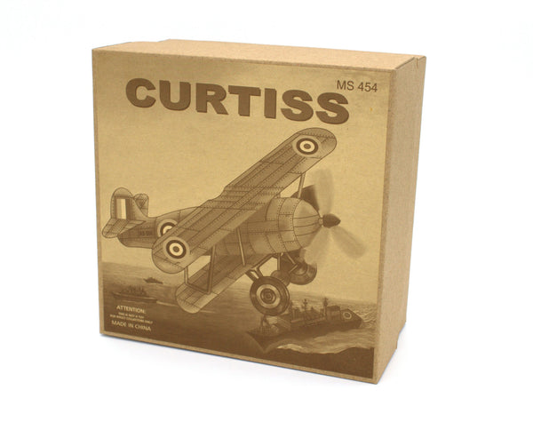 Tin Toys - Biplane Yellow, Curtis