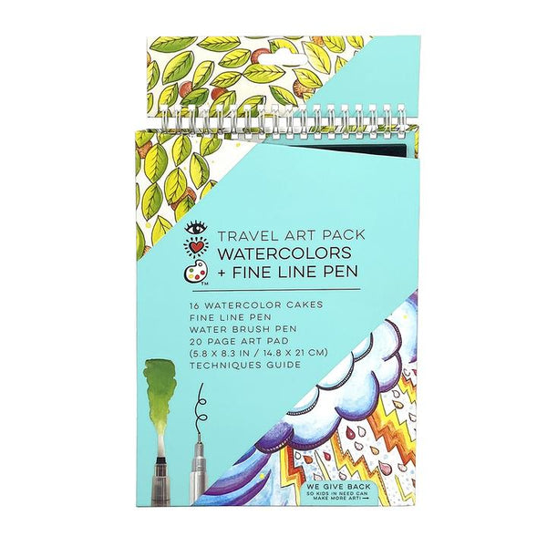 iHeartArt - Travel Art Pack Watercolors & Fine Line Pen