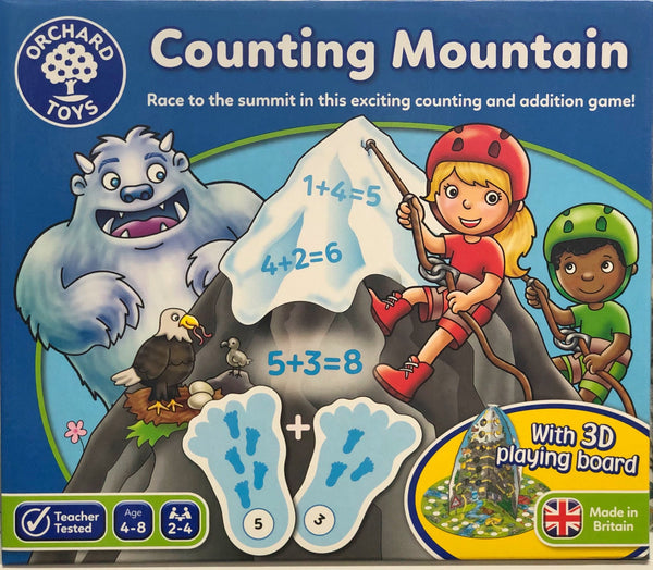 Orchard toys - Counting Mountain 3D game is full of fun and learning. Counting and dddition will get you to the top of the mountain. great for 4-8 year olds 