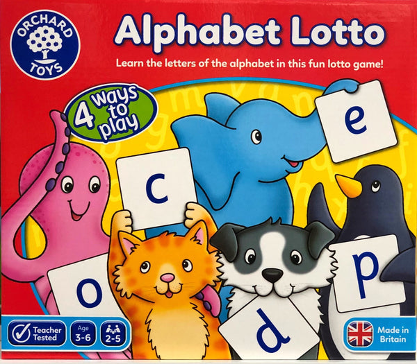 Orchard Toys, game alphabet lotto great game for children age 3-5 years. $ ways to play the game. Fun and learning
