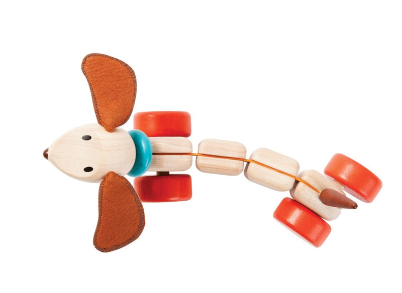 Plan Toys Happy Wooden Puppy Pull Along
